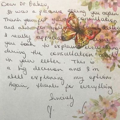 Patient Testimonial