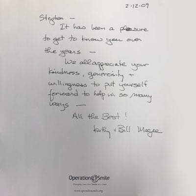 Humanitarian Testimonial